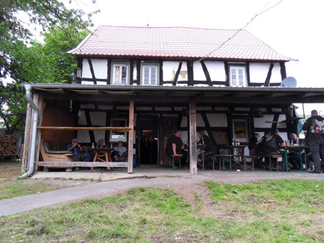 Das Clubhaus der Gallier von der Rückseite aus gesehen