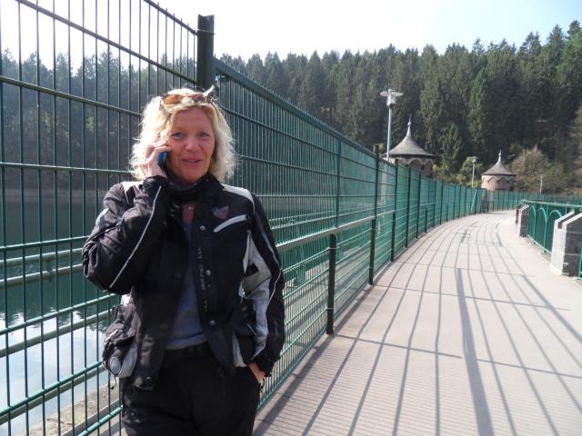 Steffi auf der Sengbachtalsperre