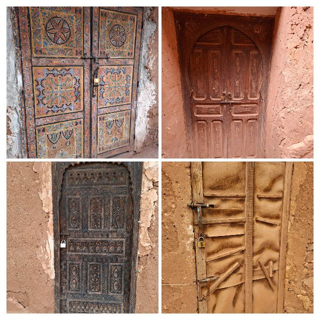 Einige Türen in der Kasbah