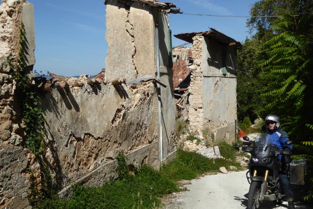Erdbebenschäden in Pielarocca