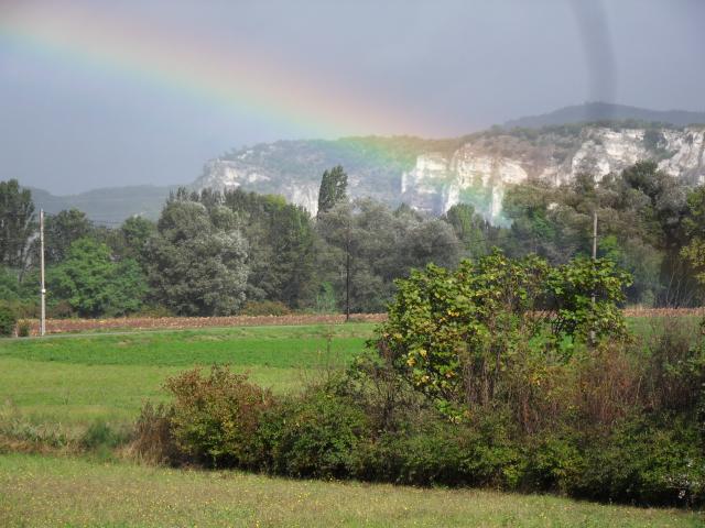 Regenbogen in der Nähe der Rhône