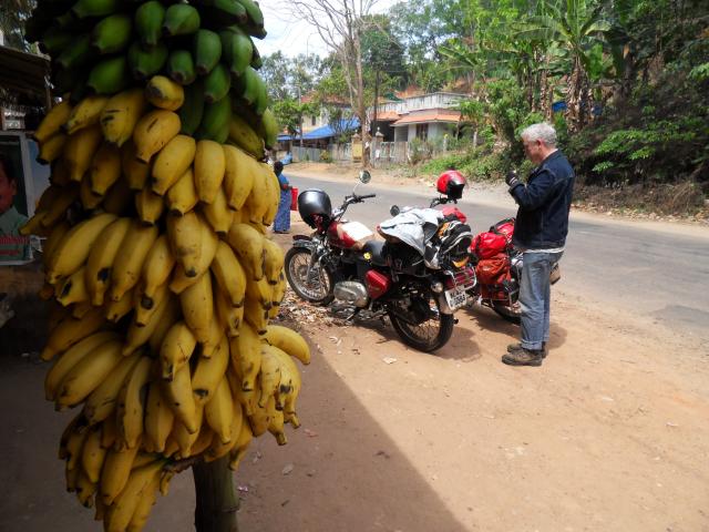 Frühstückspause mit Bananen