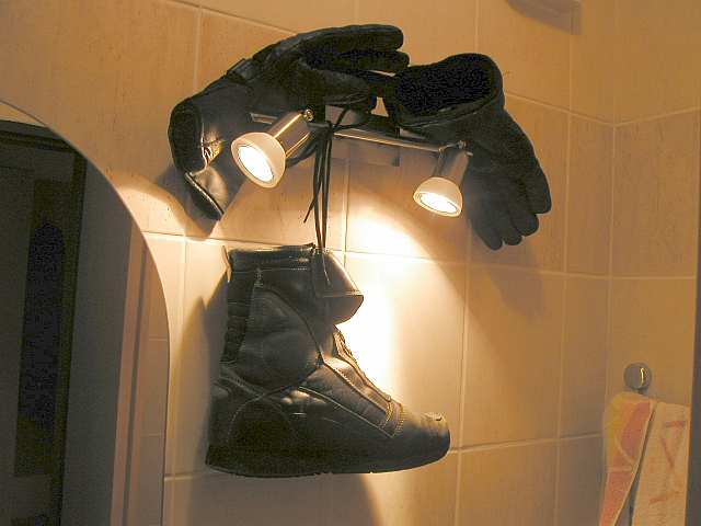 Wäschetrocknung im Hotelzimmer