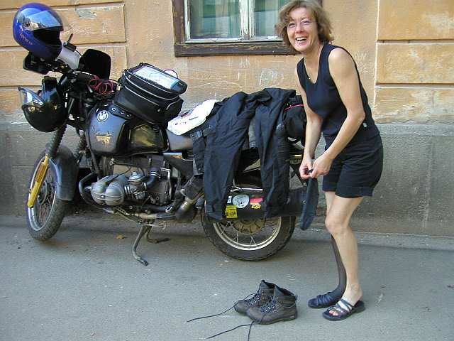 Fertigmachen zur Abfahrt