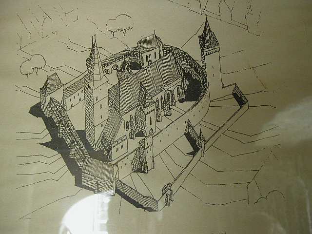 Übersicht über die Kirchenburg Meschen