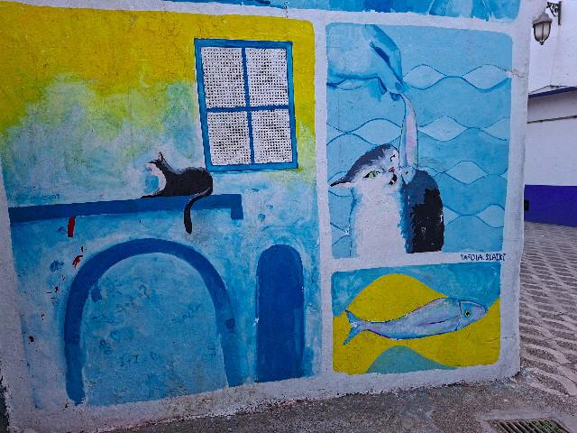 Wandbemalung in Asila