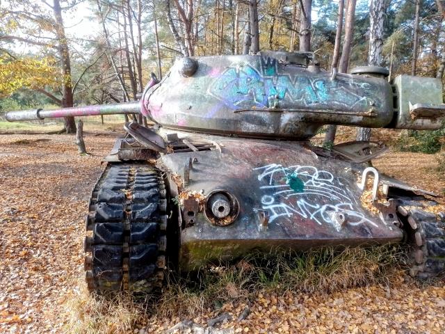alter amerikanischer Panzer im Brander Wald bei Aachen