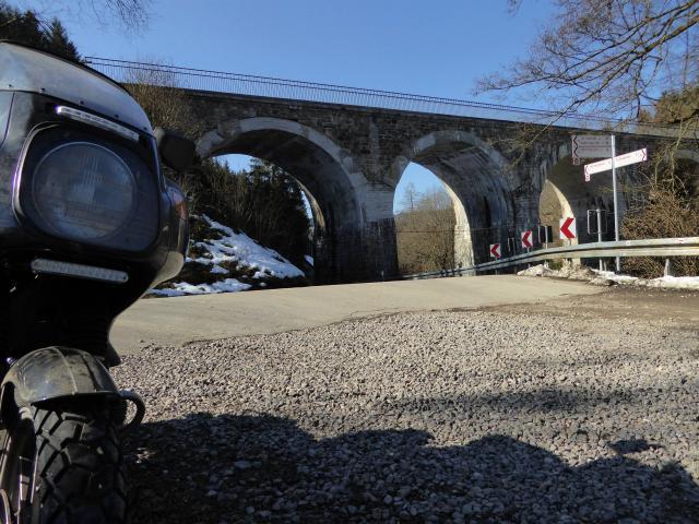 am Viadukt Reichenstein, über den die Vennbahn früher einmal fuhr