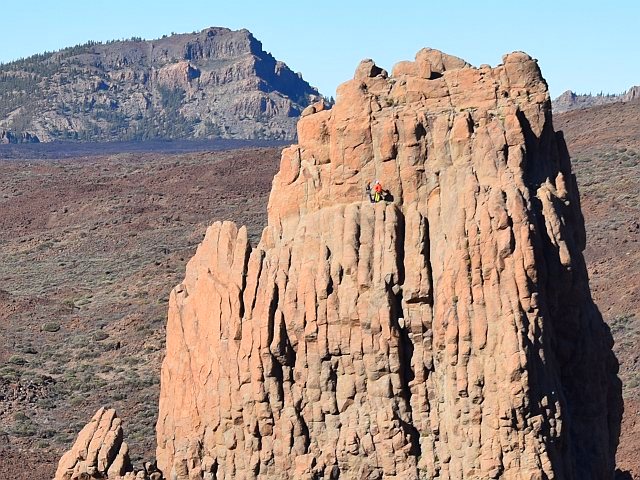 Kletterer auf dem La Catedral