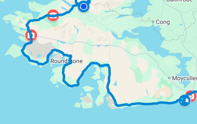 heutige Fahrtstrecke