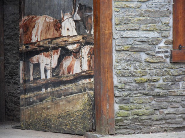 bemalte Kuhstalltür 